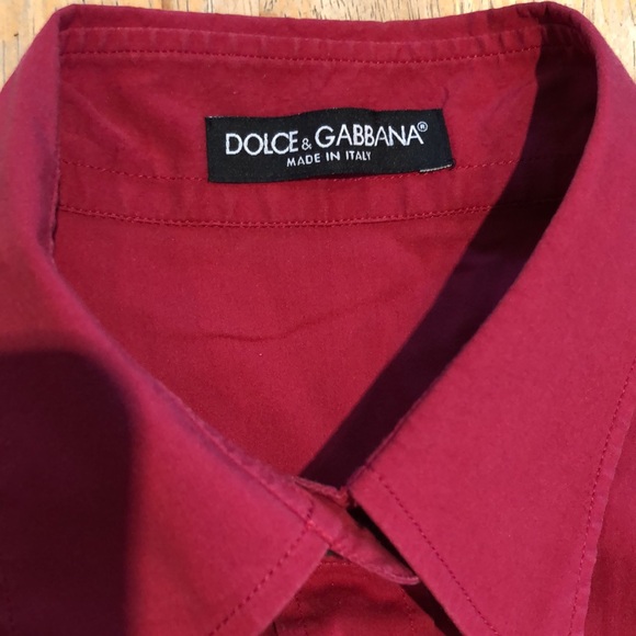 Dolce & Gabbana red short sleeve button front shirt - Picture 2 of 7
